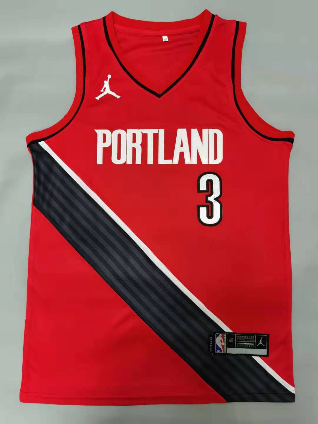 Men Portland Trail Blazers #3 Mccollum Red 2021 Game NBA Jerseys